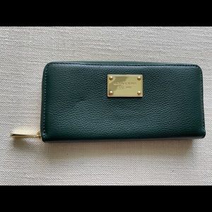 Michael Kors Green Leather Wallet